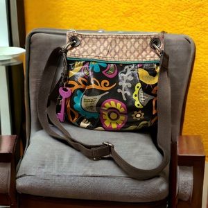 EUC Fossil “Key-Per” Brightly Colored Crossbody Bag